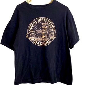 EUC HOT LEATHER  “SOCIAL DISTANCING MACHINE “ T-SHIRT SIZE LARGE.